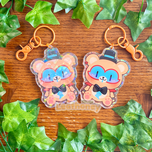 Rockstar Bear Acrylic Charm