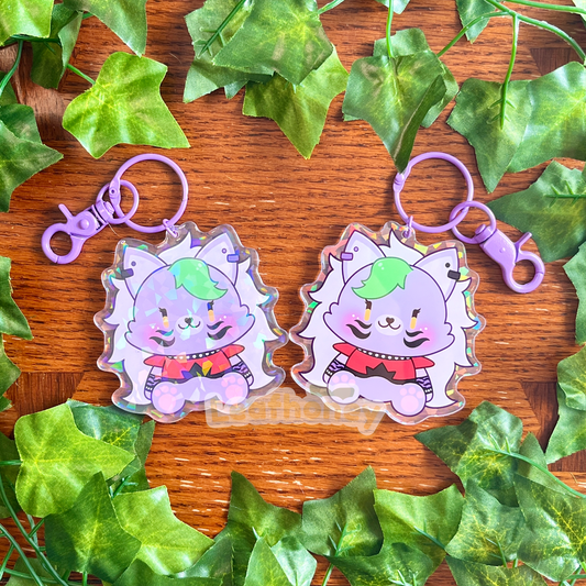 Rockstar Wolf Acrylic Charm