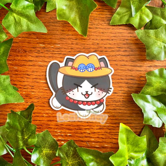 Fire Fist Cat Vinyl Sticker