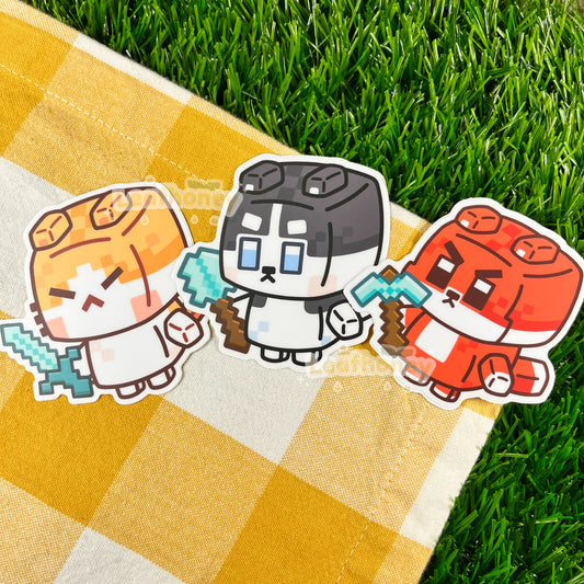 Block Buddies Vinyl Stickers
