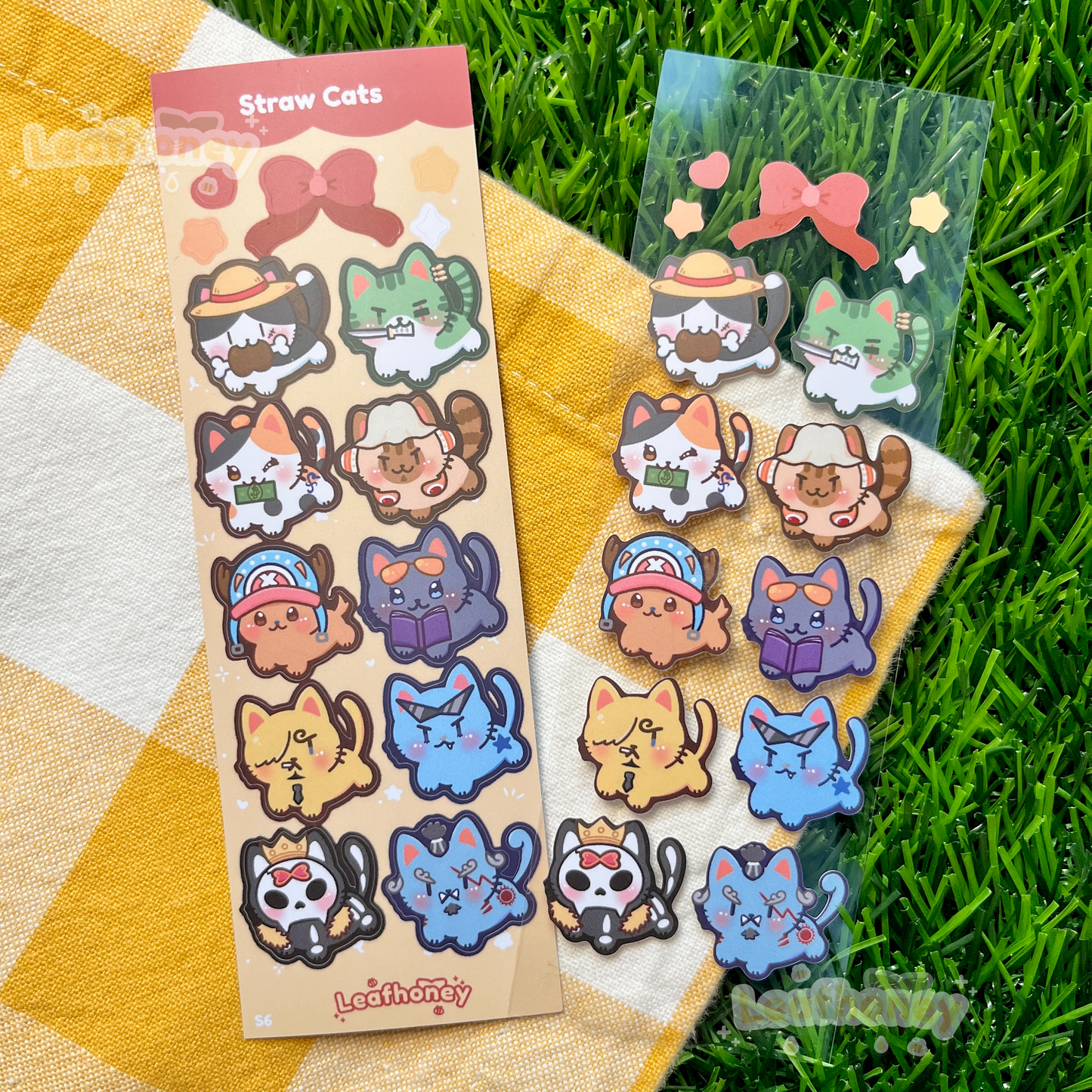 Straw Cats Sticker Sheet