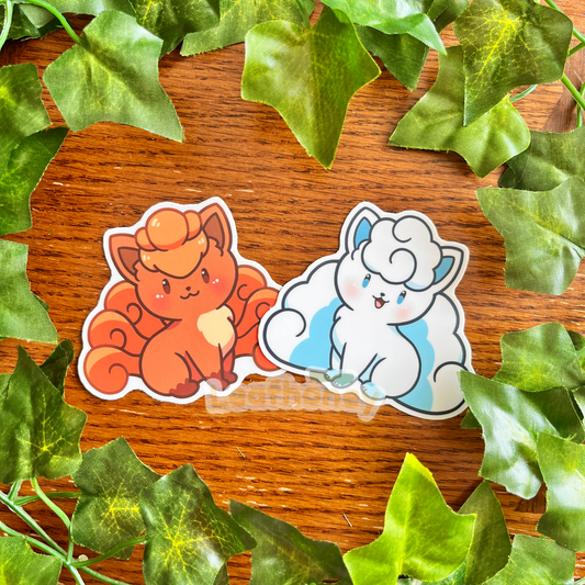Ice & Fire Fox Vinyl Stickers