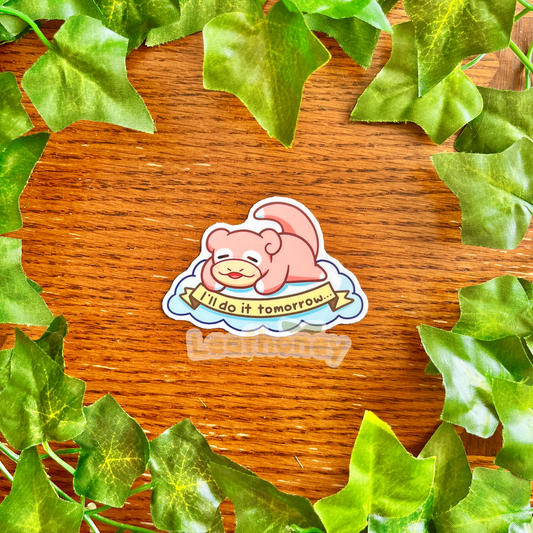 Lazy Poke Vinyl Sticker