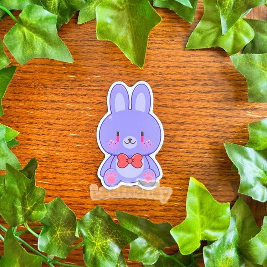 Purple Bunny Vinyl Sticker
