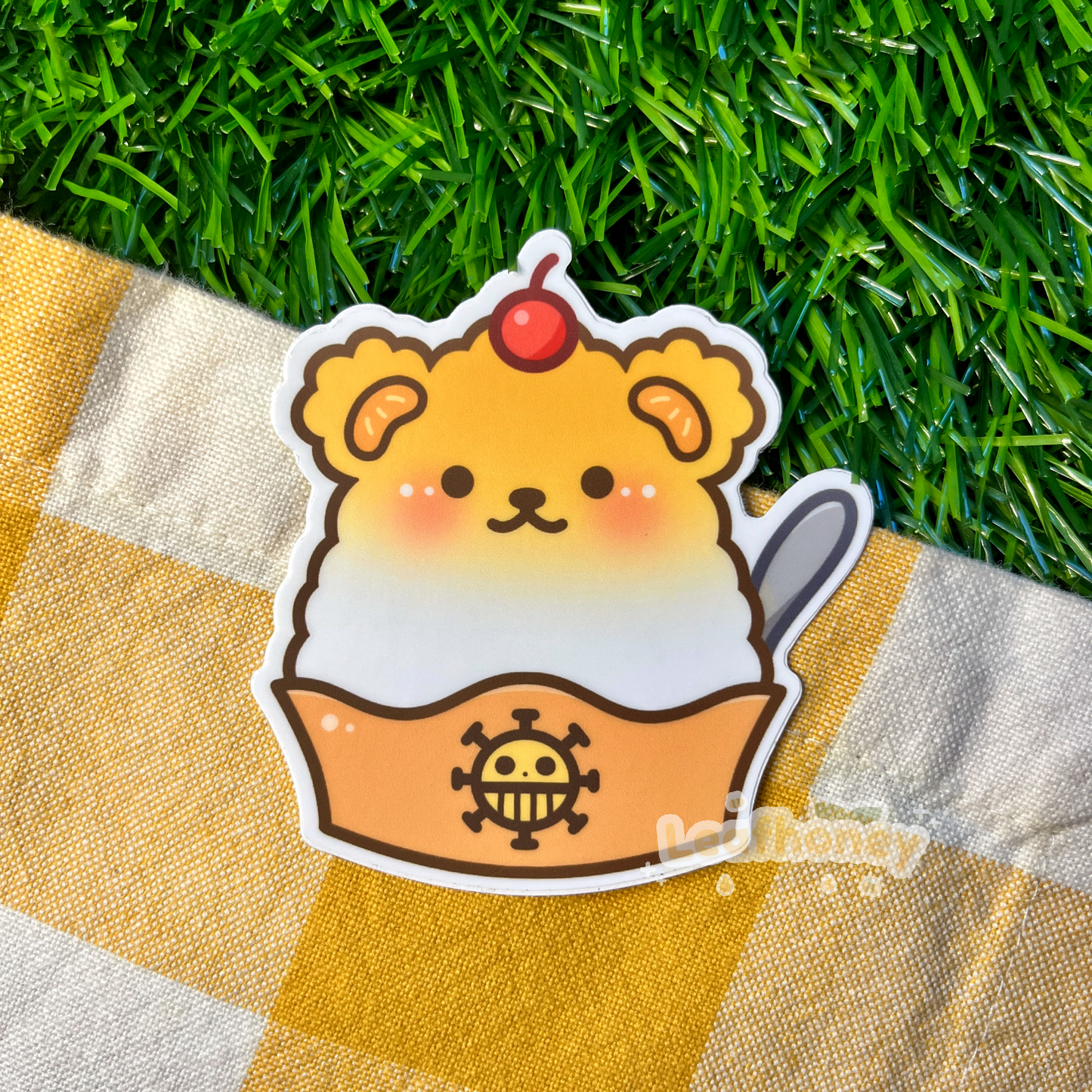 Polar Bear Heart Pirate Vinyl Sticker