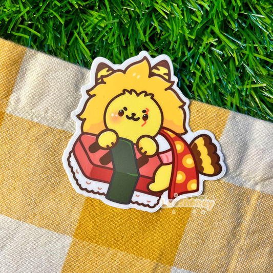 Cat Viper Spam Musubi Vinyl Sticker