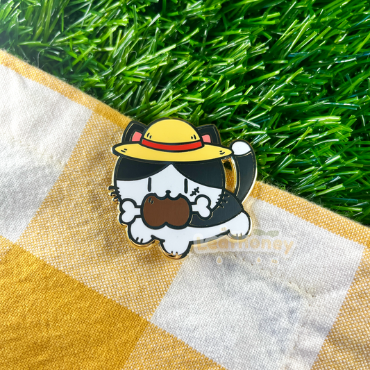 Straw Hat Cat Enamel Pin