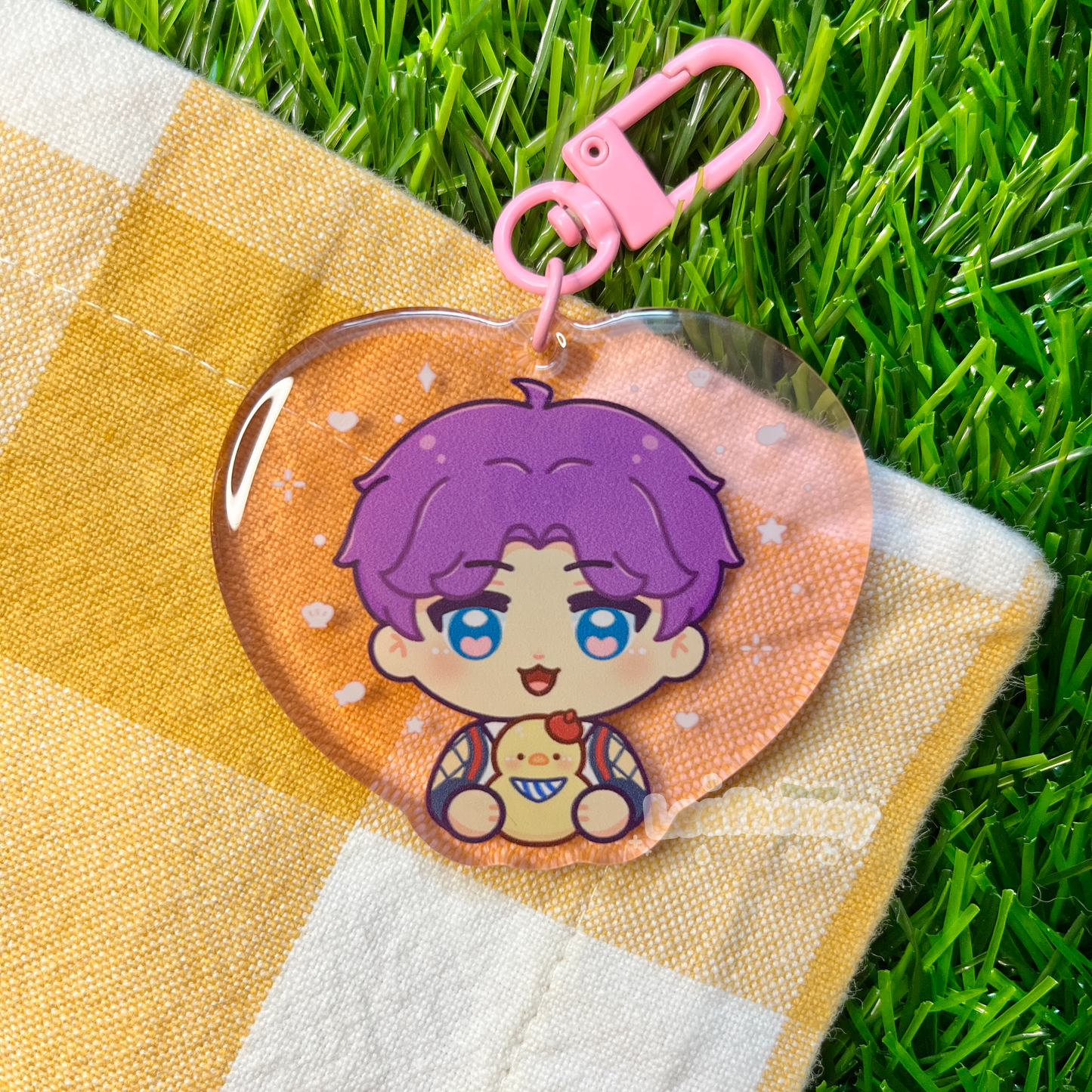 LaDs Heart Acrylic Charm
