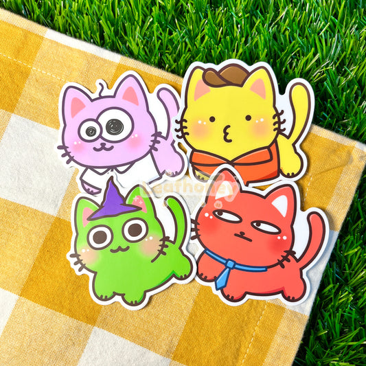 Smiling Cats Vinyl Stickers