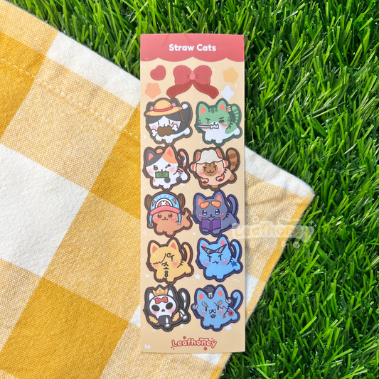 Straw Cats Sticker Sheet