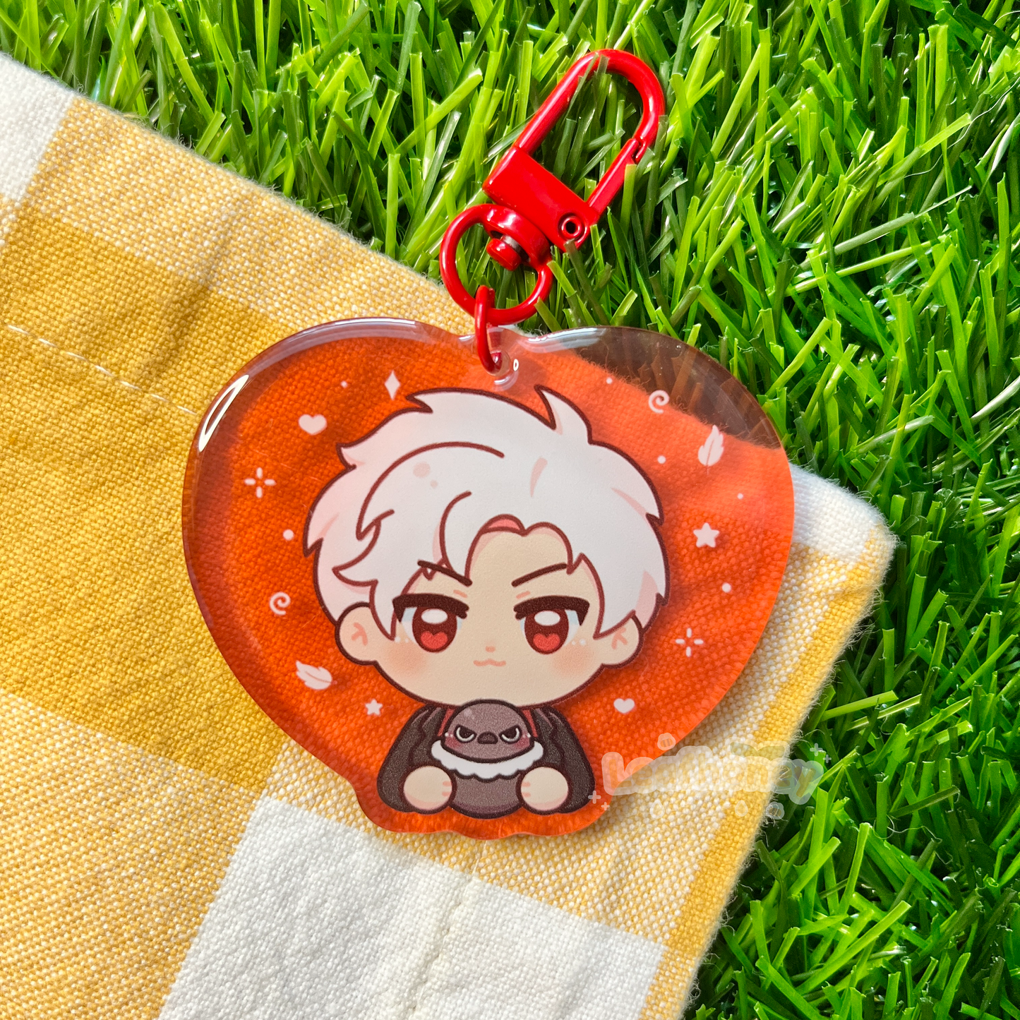 LaDs Heart Acrylic Charm